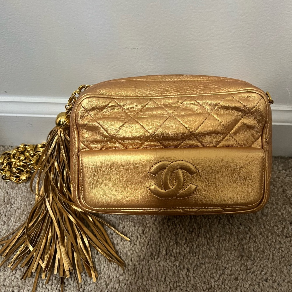 Chanel
Vintage Front Pocket Camera Bag Quilted Leather Mini